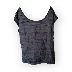 Attitude By Jay Manuel Women's XL Black Layered Blouse